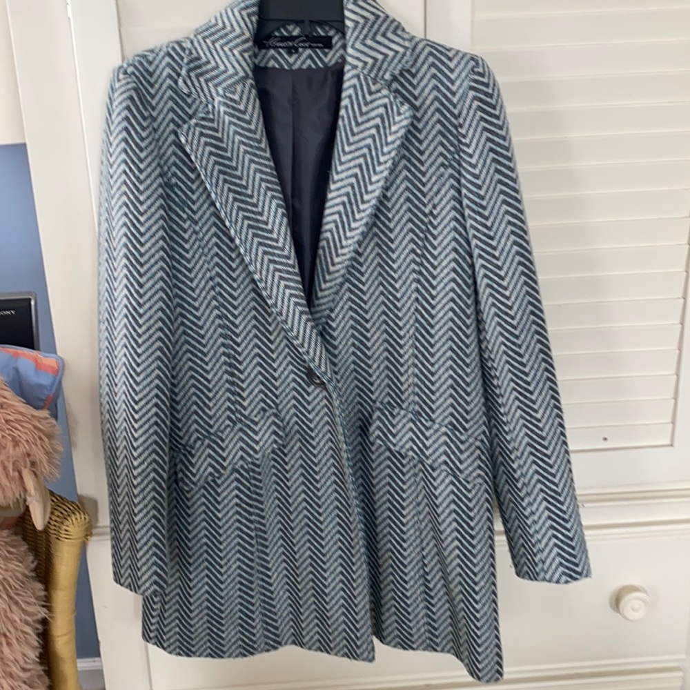 Stunning Kenneth Cole tweed 40%wool Coat S